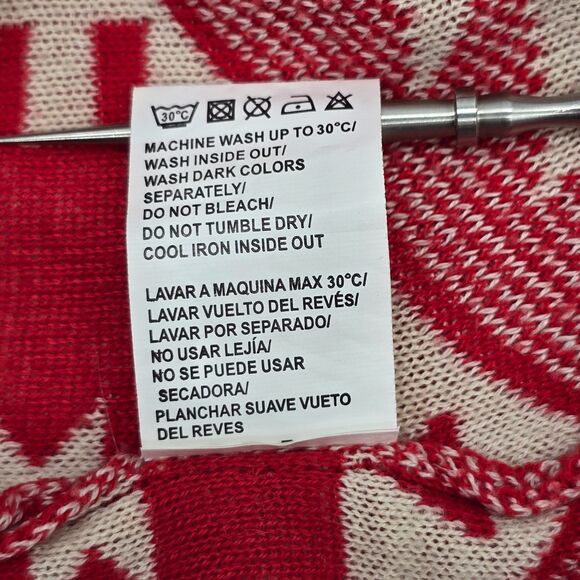 Compania Fantastica Knit Sweater Women's S/M Orange and Cream Southwest Native - Picture 5 of 6